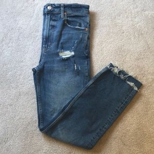 Free People high rise straight leg jean